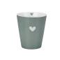 Preview: HAPPY MUG COLOURFUL HEART DUSTY GREEN